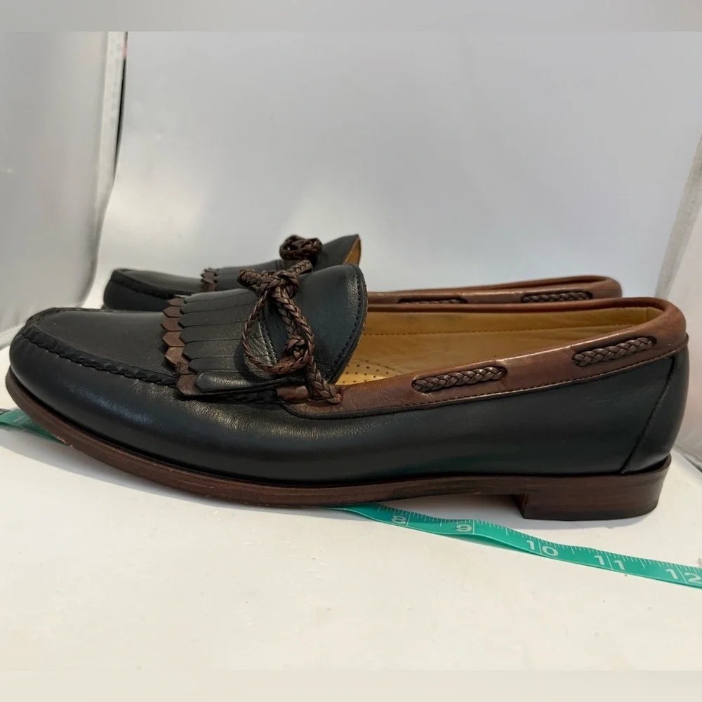 Allen Edmonds Woodstock Black & Brown Leather Braid Loafers sz 11.5 EEE - Picture 4 of 10